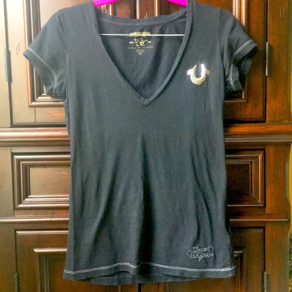 True Religion XS v-neck shirt with sequins.